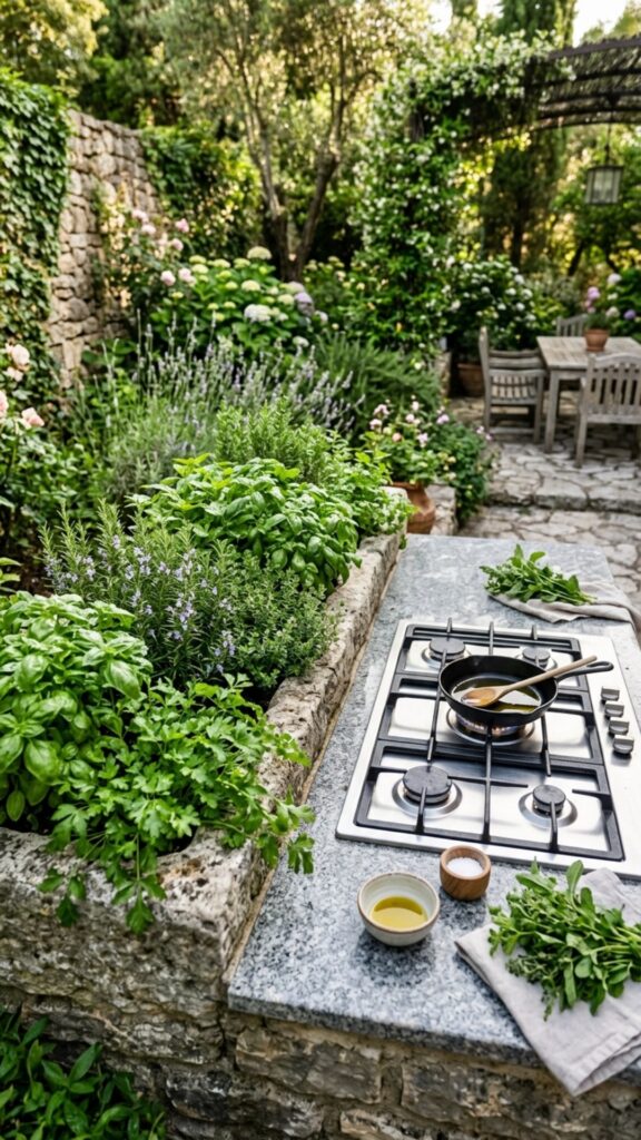 10. Herb Garden Integrated Counter