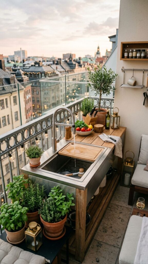 10. Include a Compact Outdoor Sink