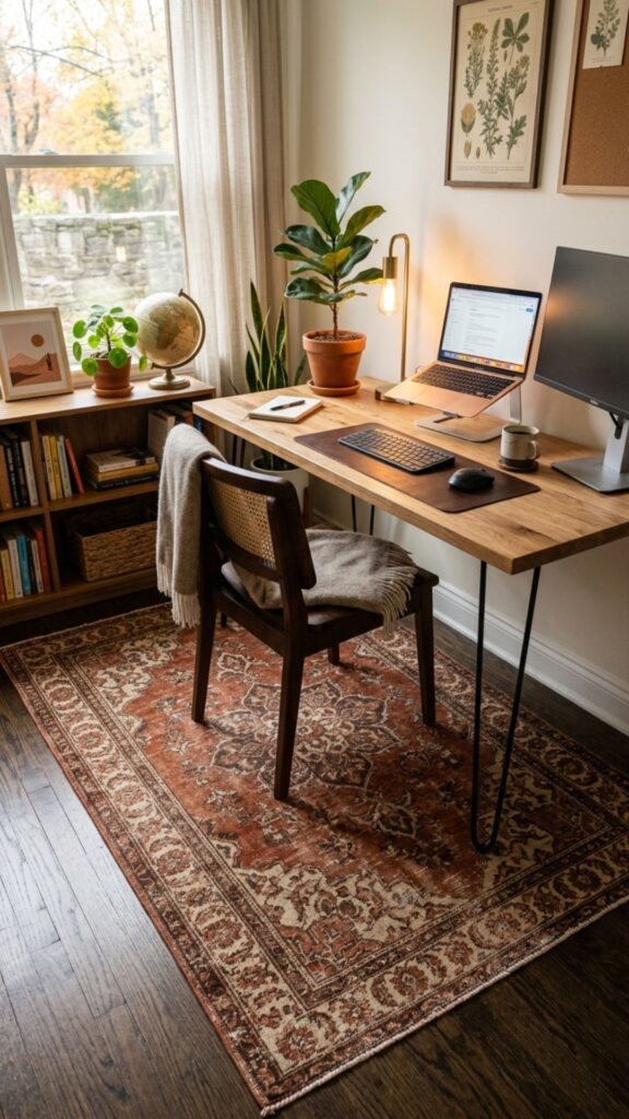 10. Layer in a Vintage Area Rug