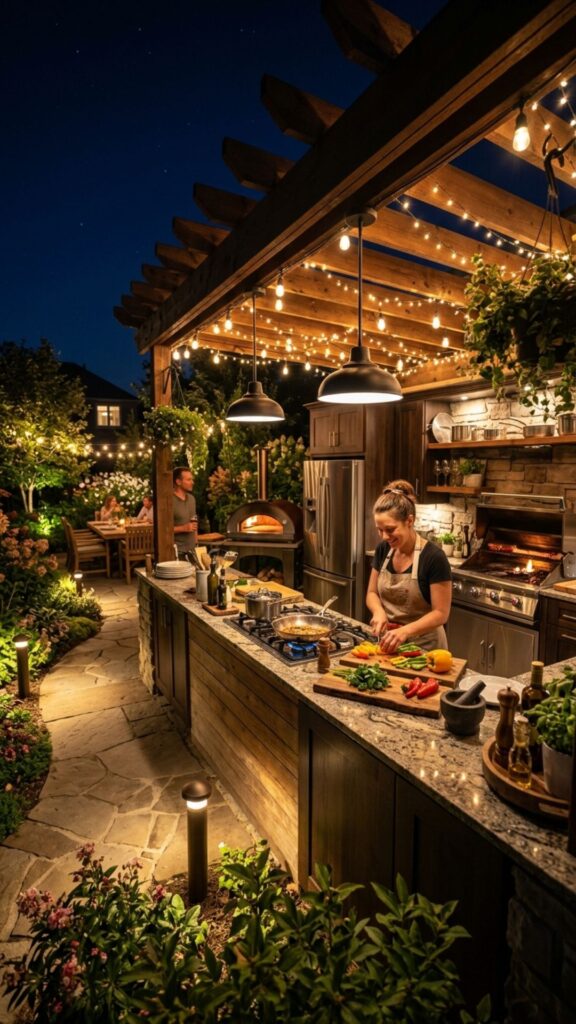 10. Light It Up for Evening Cooking