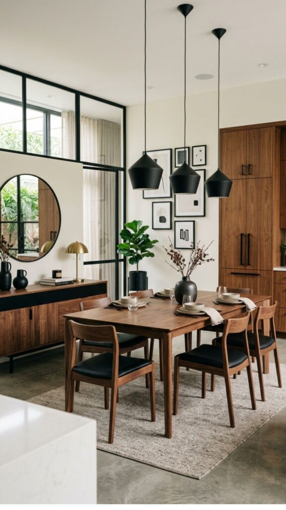 10. Mix Wood With Black Details