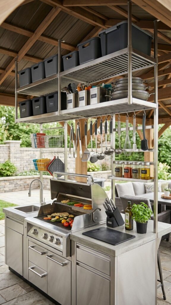 10. Overhead Storage Racks — Dry Space for Everything