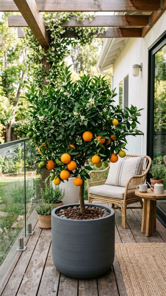 10. Plant a Dwarf Citrus Tree in a Pot