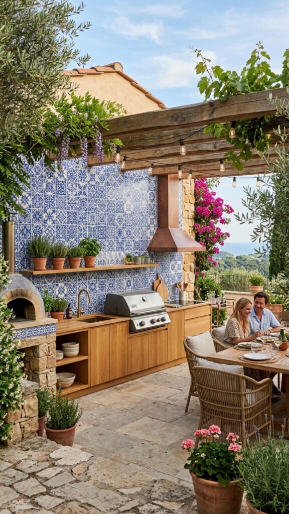 10. Portuguese Azulejo Accent Wall