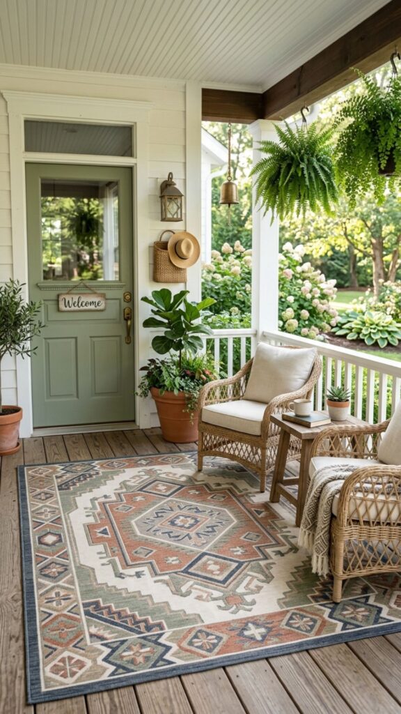 10. Roll Out an Outdoor Rug