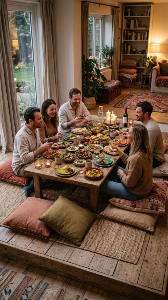 10. Set Up a Low Dining Platform