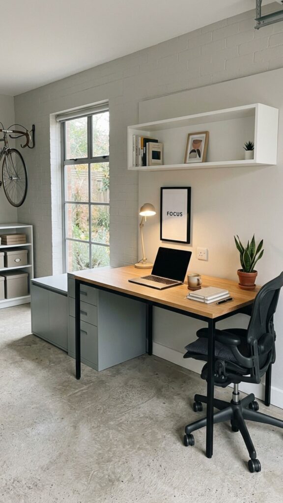 10. Try a Minimalist Garage Office
