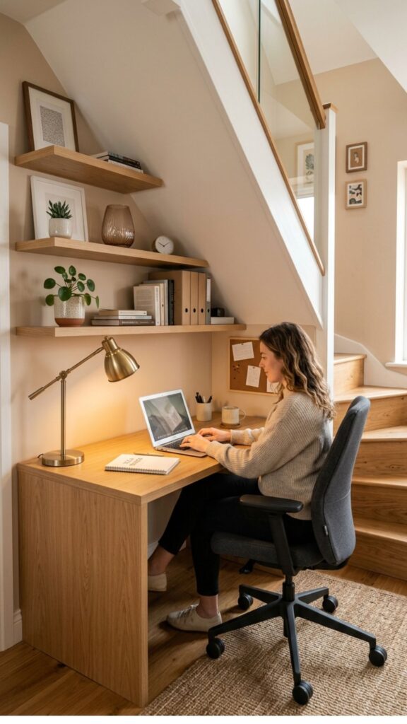 10. Turn the Space Under the Stairs Into an Office