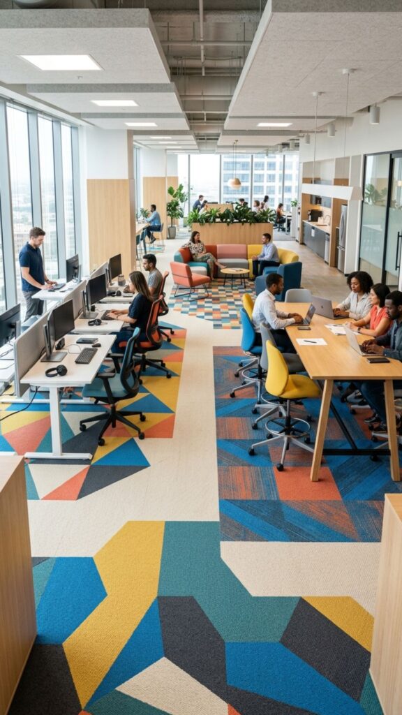 10. Use Carpet Tiles for Flexible Office Design