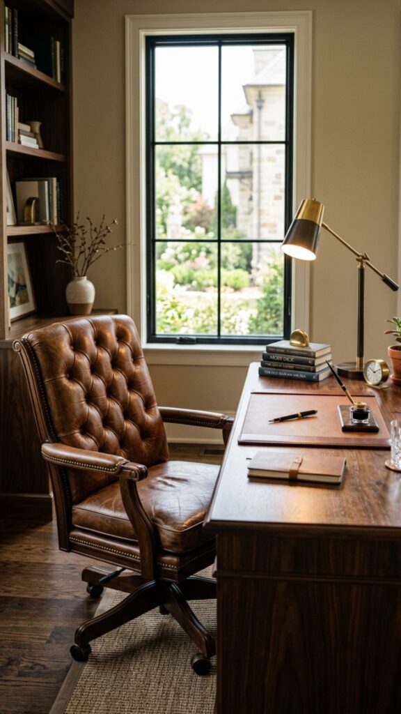 10. Use Leather Furniture for Luxury Appeal
