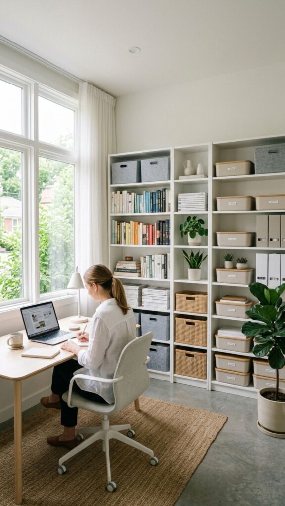 10. Use White or Light-Coloured Storage Solutions