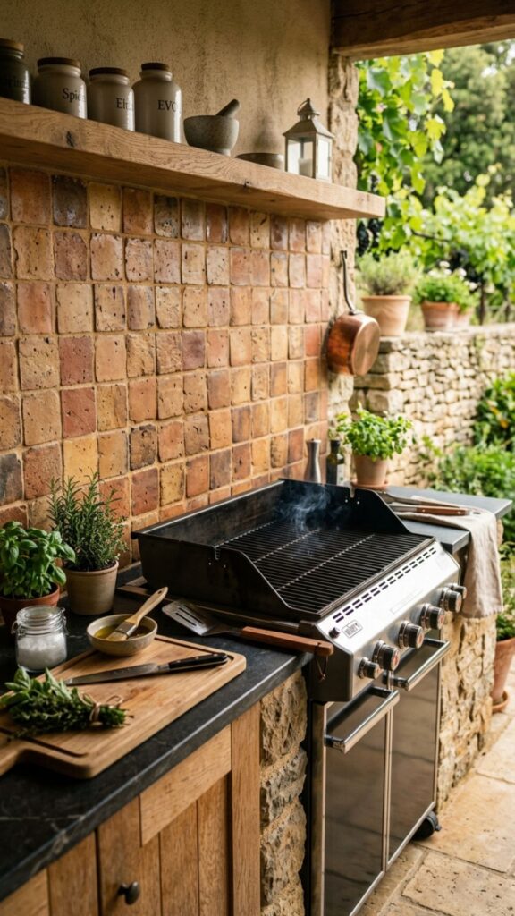 10. Warm-Toned Tile Backsplash — Small Detail, Big Impact