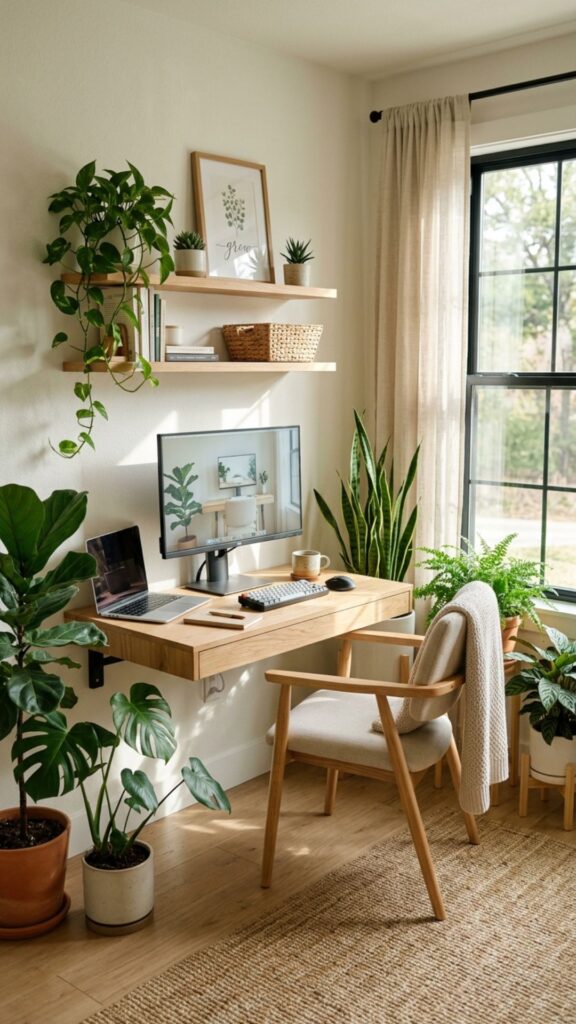 11. Add Plants for a Fresh Workspace Feel