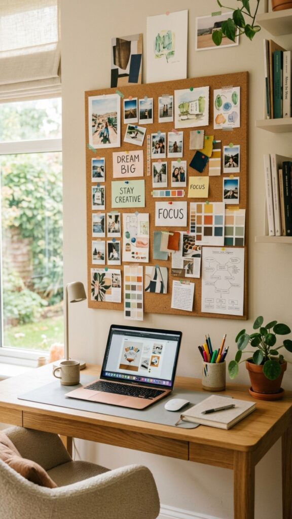 11. Add an Inspiration Board Above Your Desk