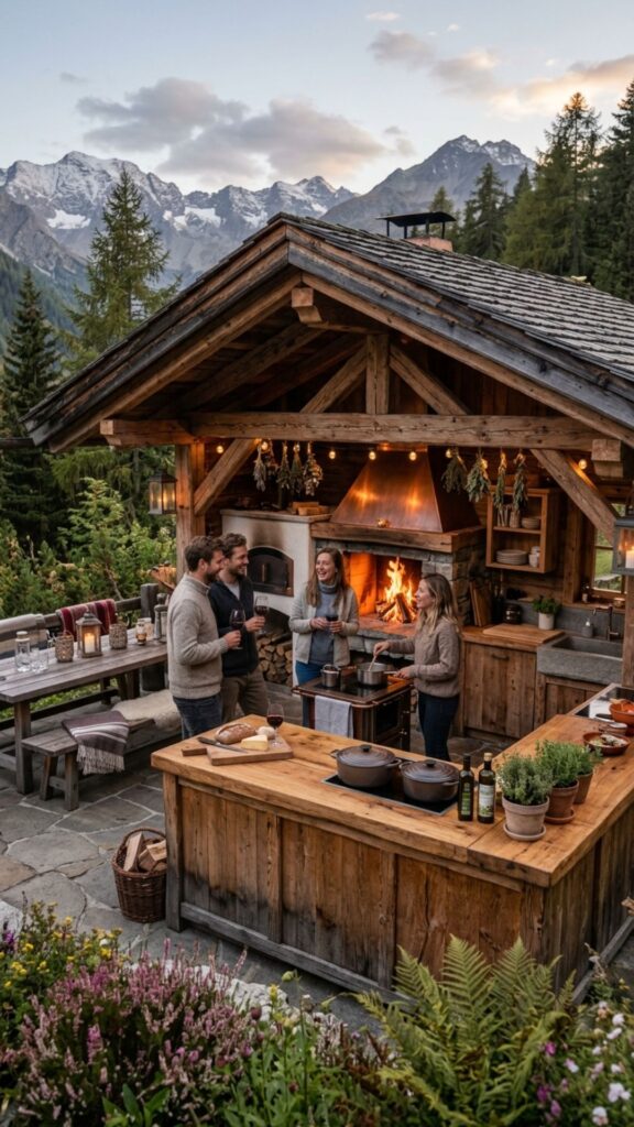 11. Alpine Chalet Timber Kitchen