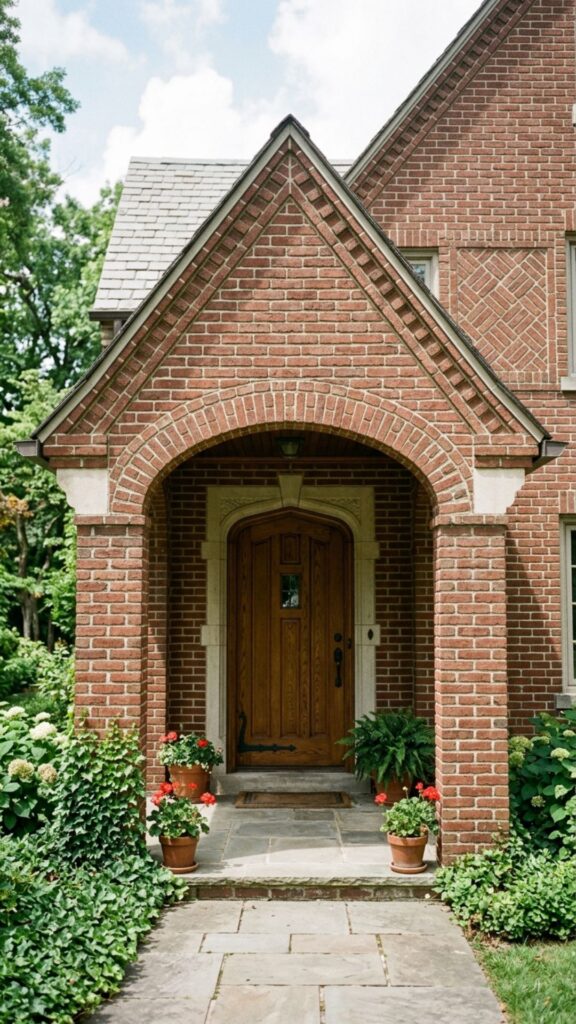 11. Brick Gable for Timeless Appeal