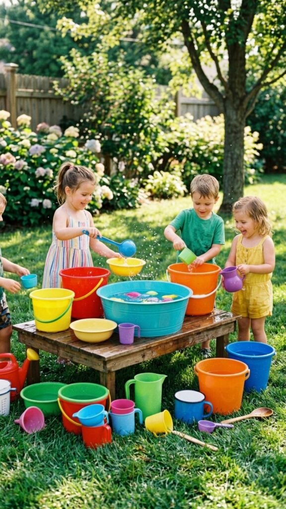 11. Bucket and Bowl Water Station