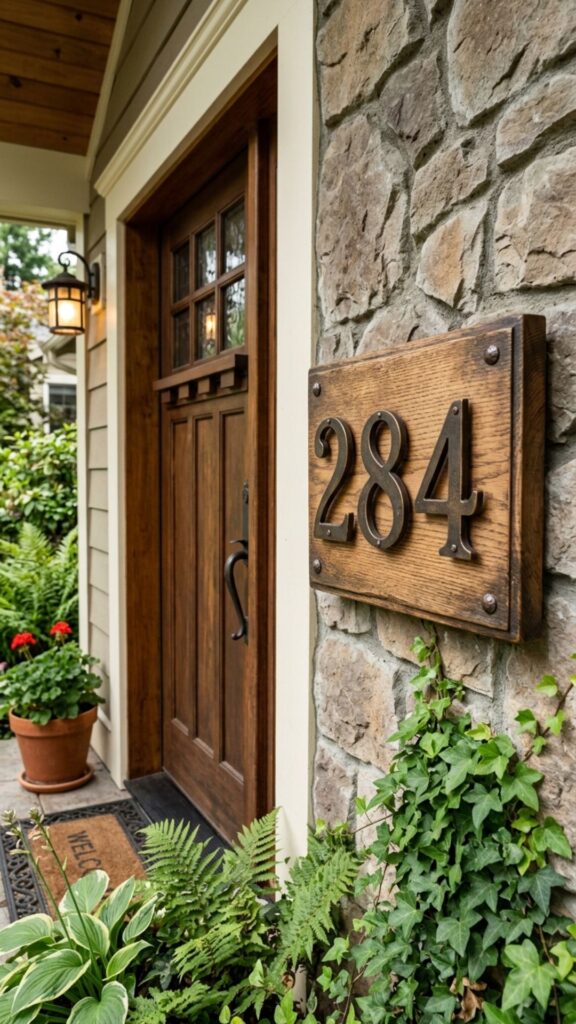 11. Choose a Craftsman House Number Plaque