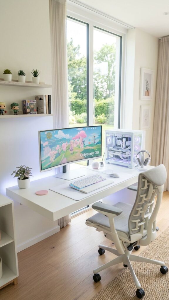 11. Create a White and Bright Gaming Setup