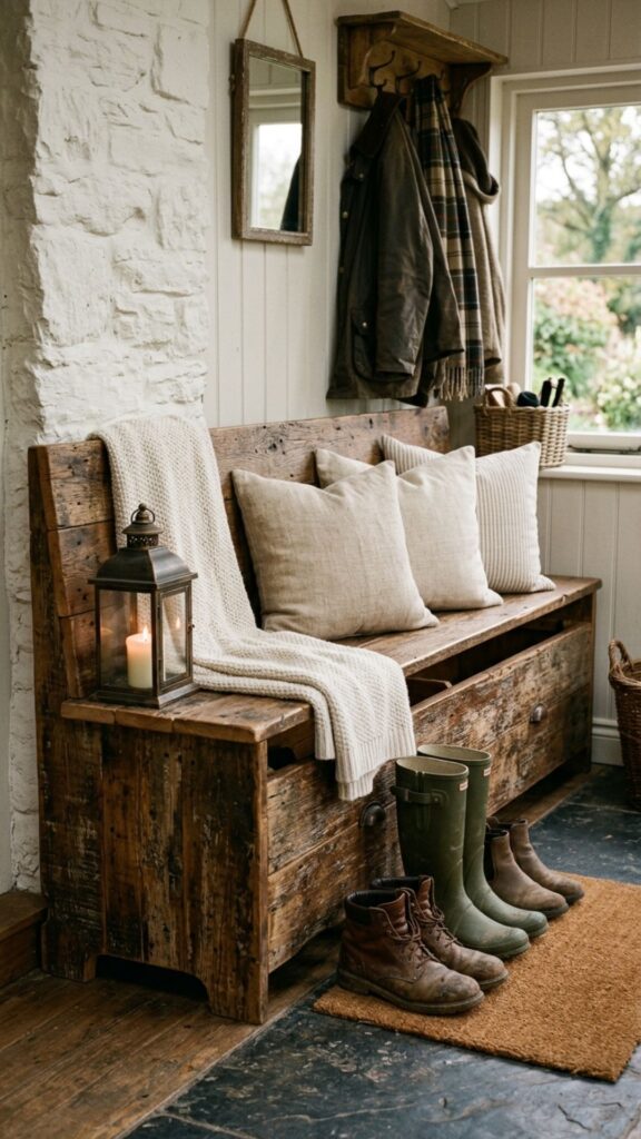 11. Farmhouse Bench with Storage