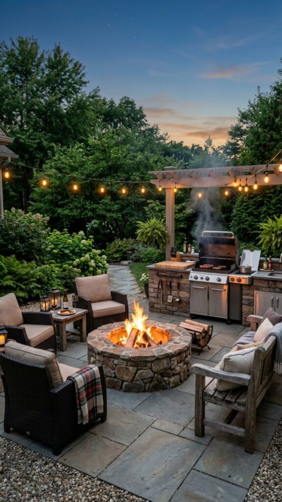 11. Fire Pit and Grill Combo Zone