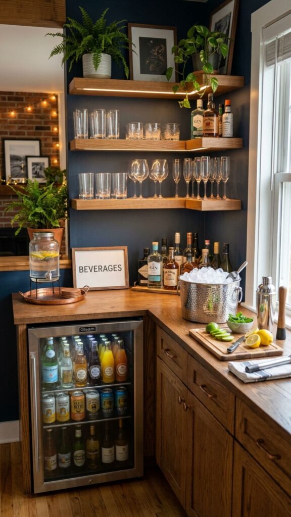 11. Fit a Corner Beverage Station