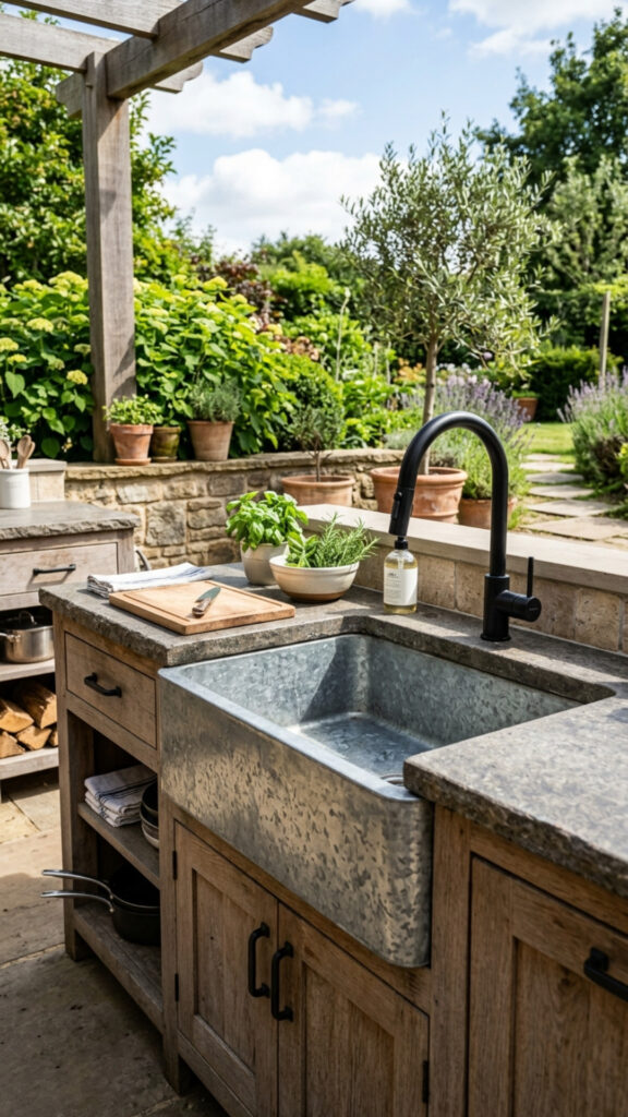 11. Galvanized Steel Sinks and Fixtures