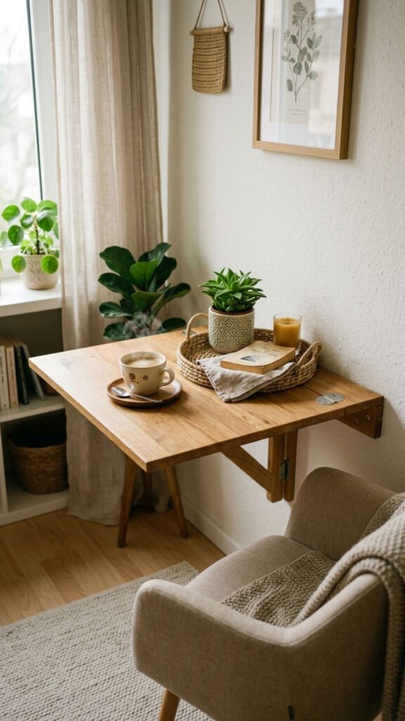 11. Install a Folding Wall-Mounted Table