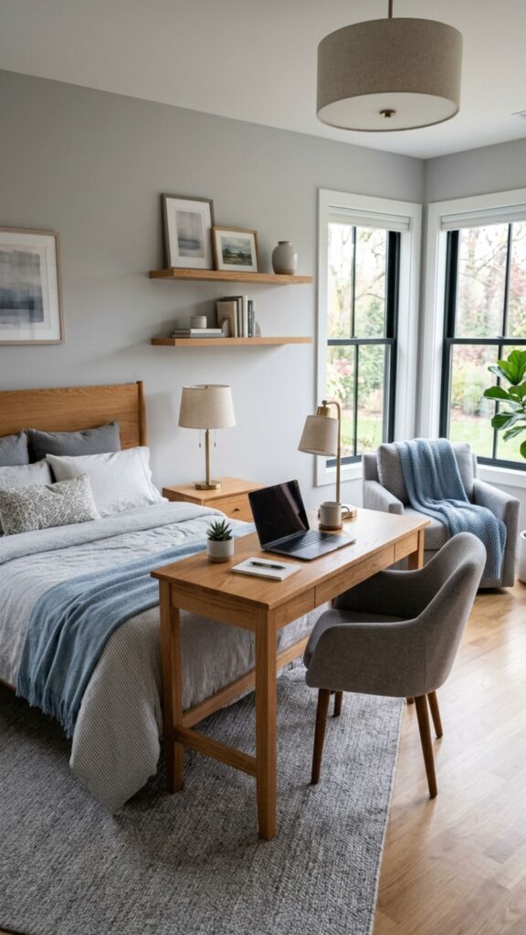 11. Match Your Office Design With Bedroom Decor