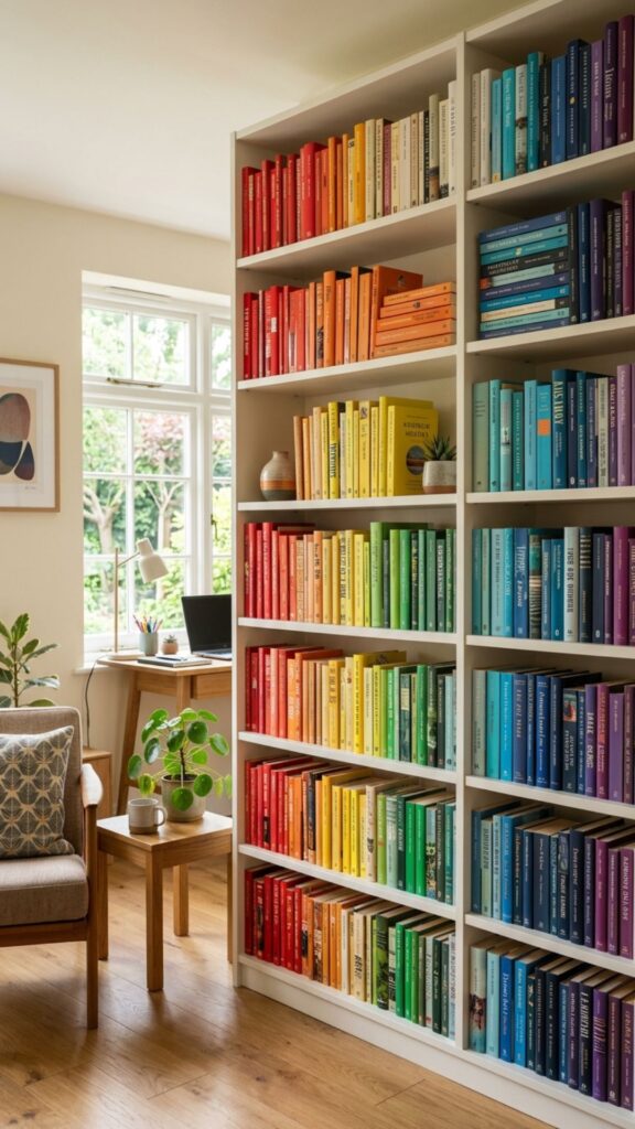 11. Organize Books by Color