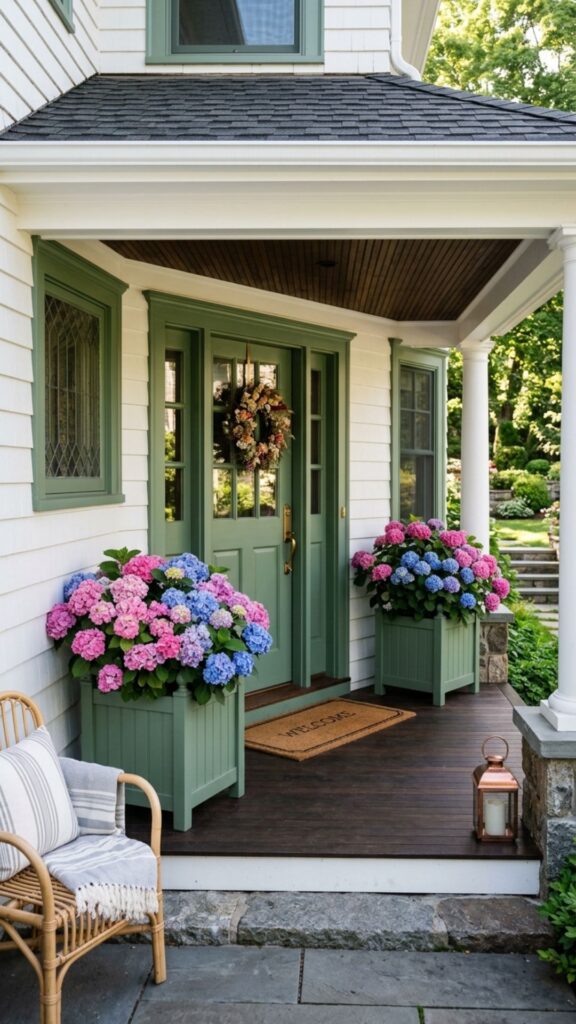 11. Paint Your Pots to Match Your Trim
