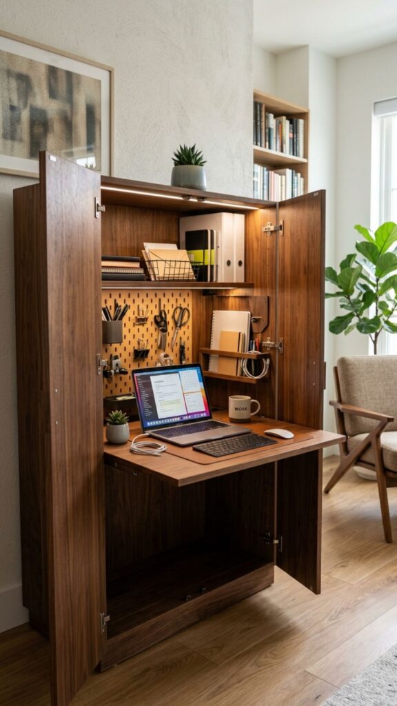 11. Place a Rug Under the Workspace