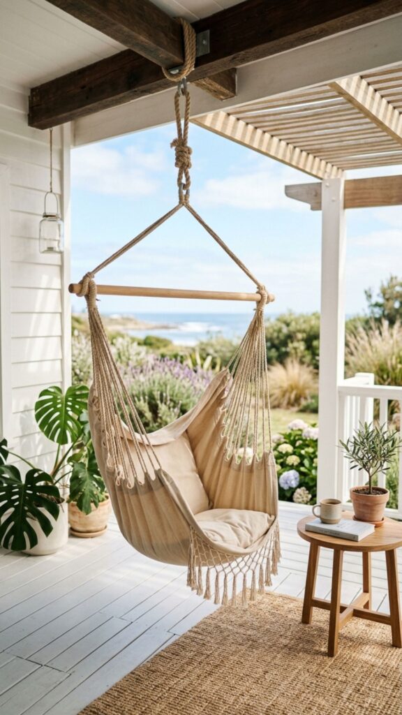 11. The Minimalist Rope and Canvas Hammock Chair