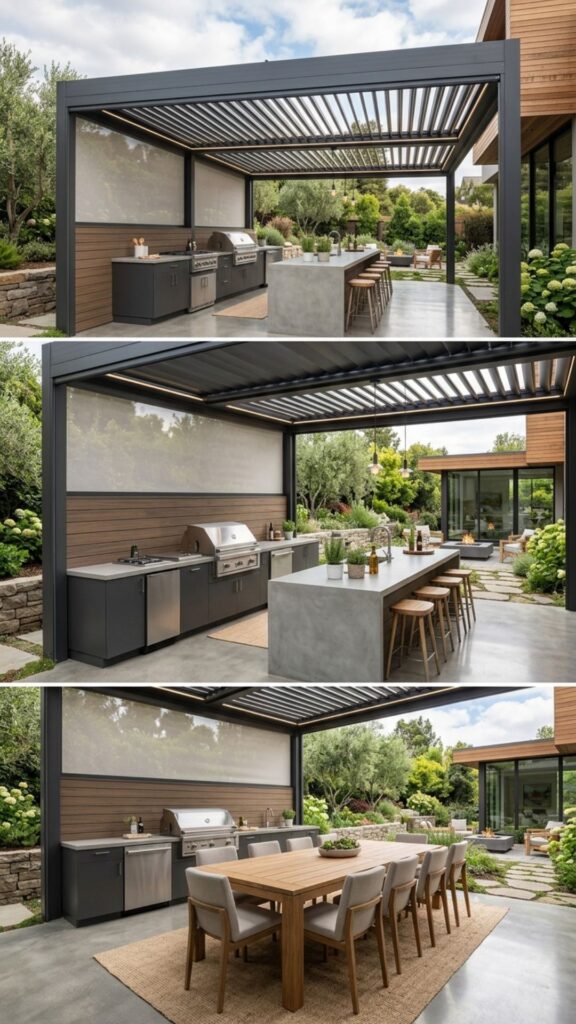11. Timber-Framed Outdoor Kitchen Room