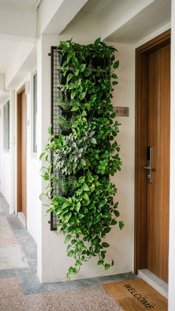 11. Try a Vertical Garden for a Green Wall