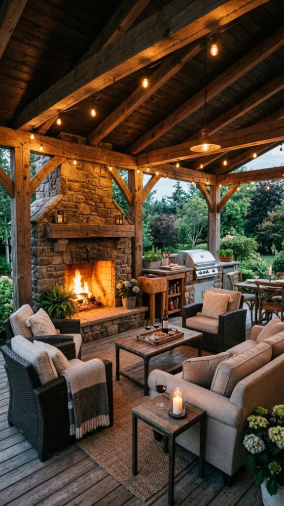 11. Warm the Space With a Fireplace or Fire Pit
