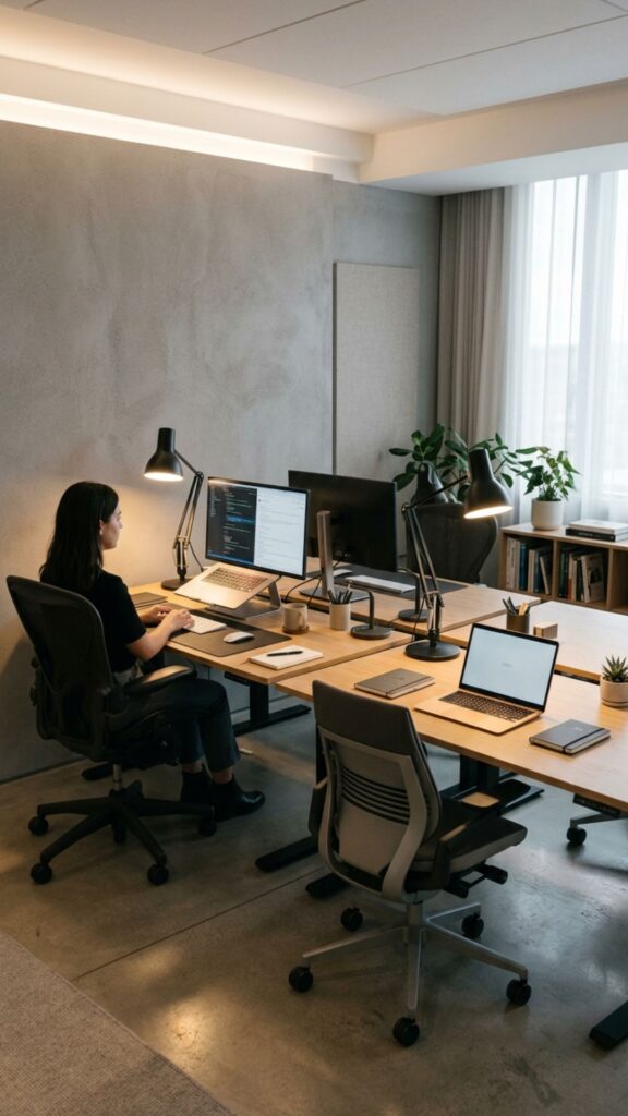 12. Add Proper Lighting for Both Work Areas
