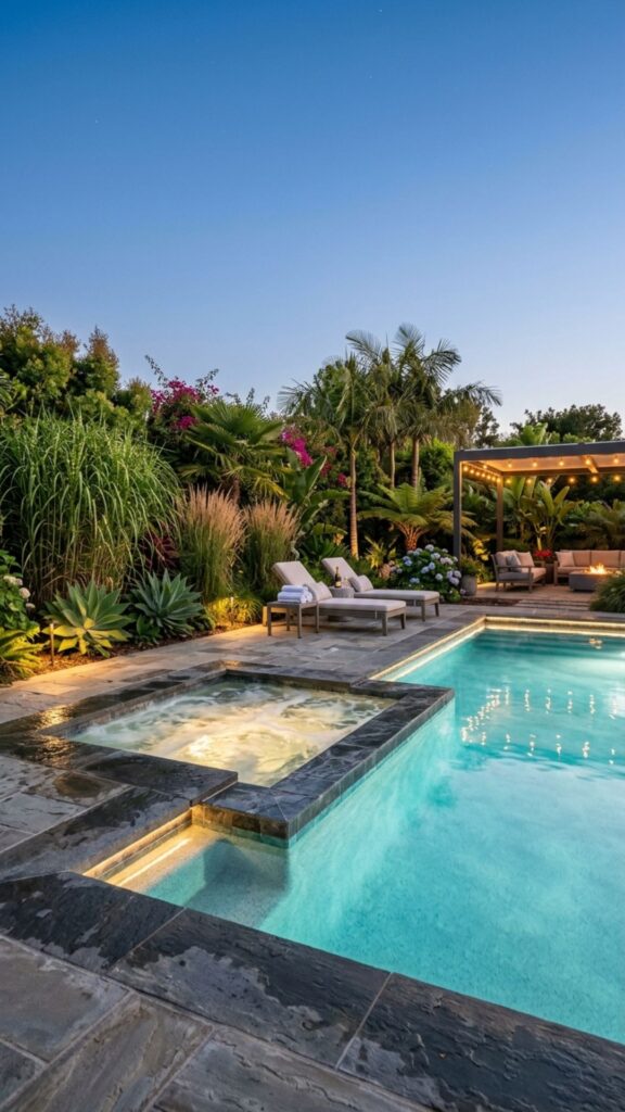 12. Add a Hot Tub Beside the Pool