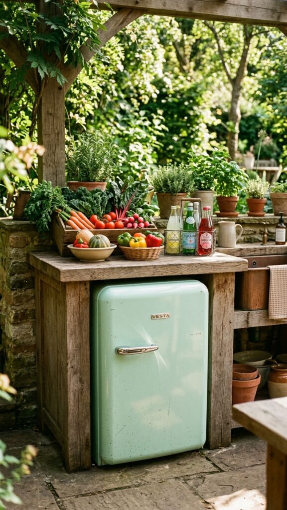 12. Add a Vintage-Style Refrigerator