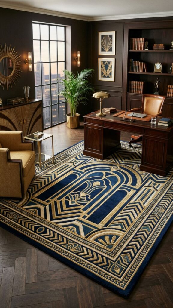 12. Add an Art Deco Area Rug