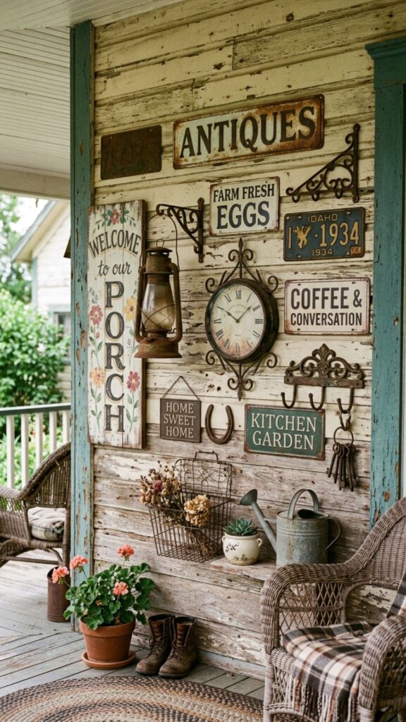 12. Antique Signage and Décor