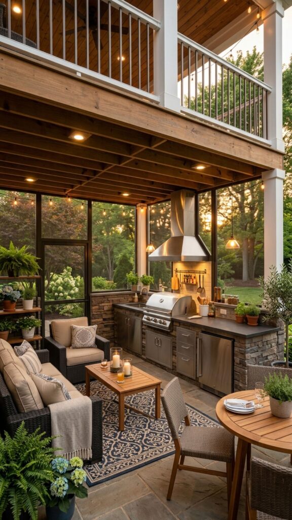 12. Build Under a Balcony or Second-Story Deck