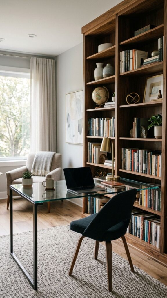 12. Combine Glass With Warm Wood