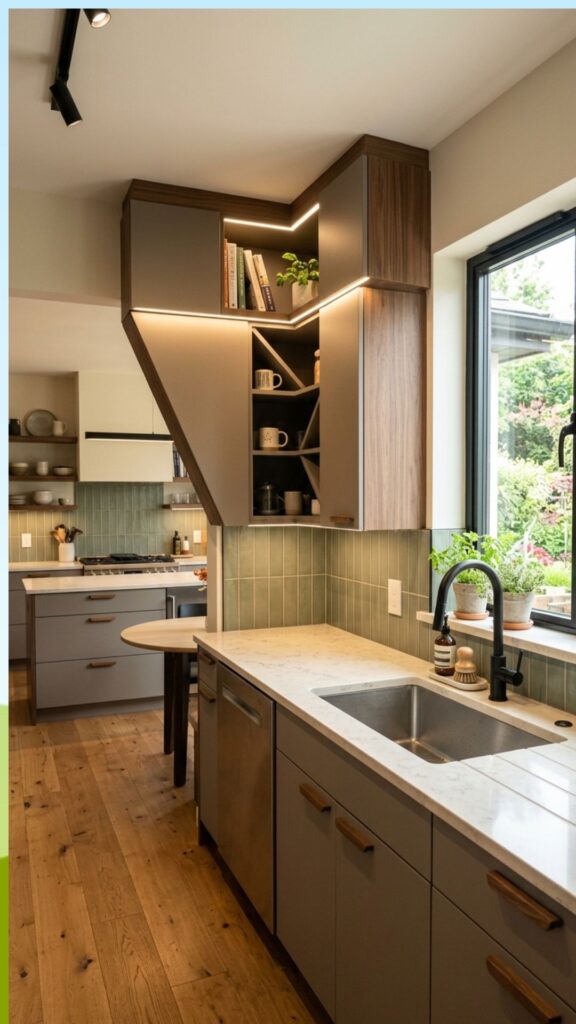 12. Corner Cabinets Above Sink Area