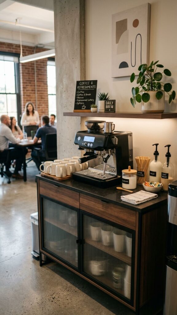 12. Create a Coffee and Refreshment Corner