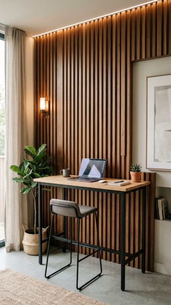 12. Create a High Desk Feature Wall