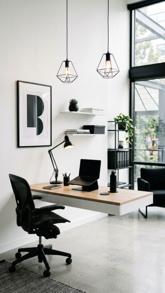 12. Create a Modern Black and White Office