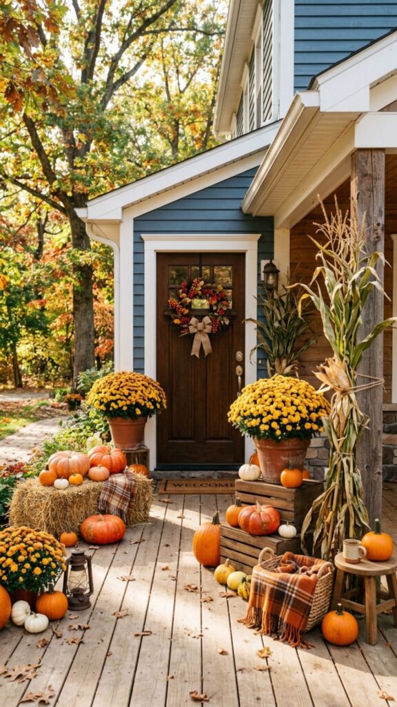 12. Fall Mum and Pumpkin Combos
