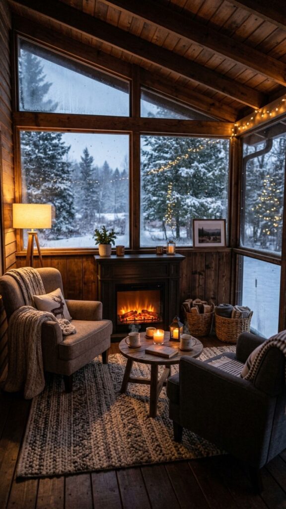 12. Fireplace or Electric Heater for Year-Round Use