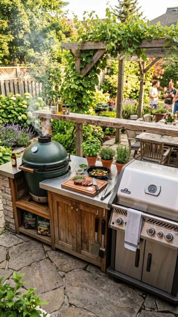 12. Grill and Smoker Combo Station